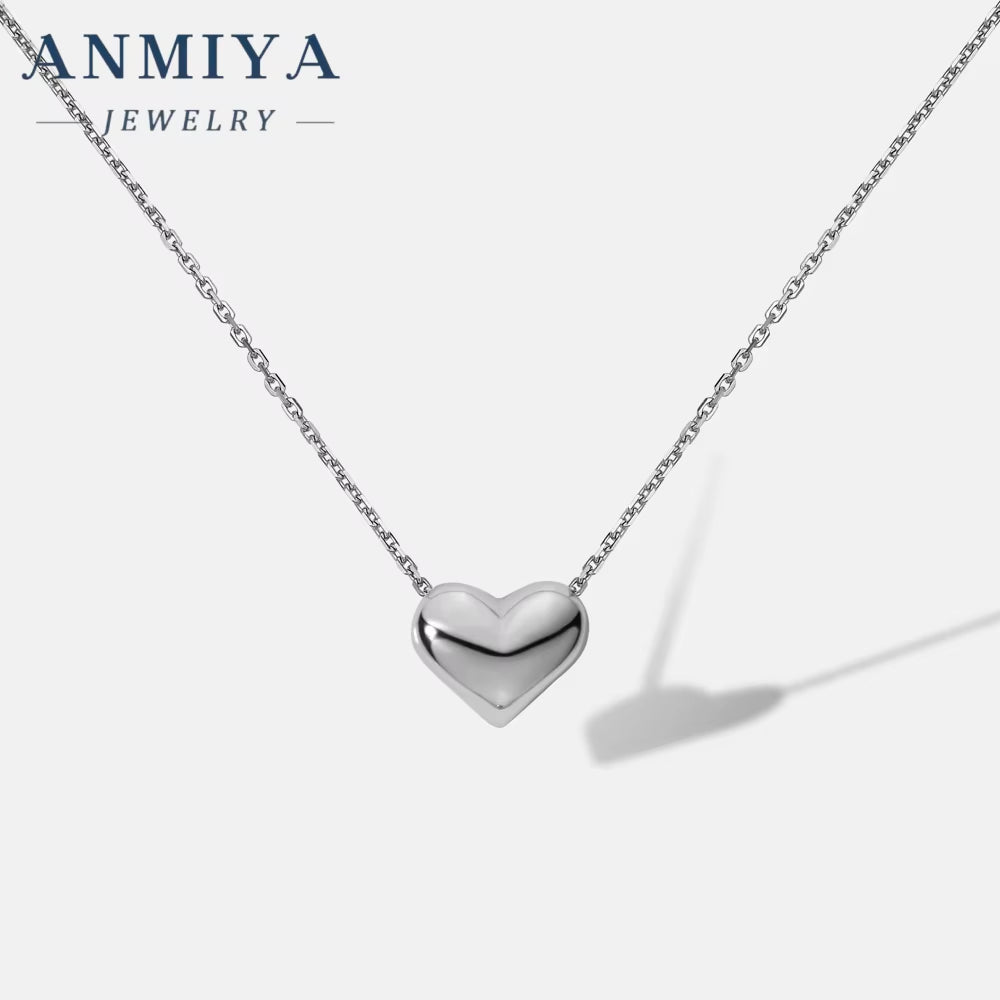 Dainty Wholesale New Fashion Jewelry Chain 925 Silver Heart Necklace for Women