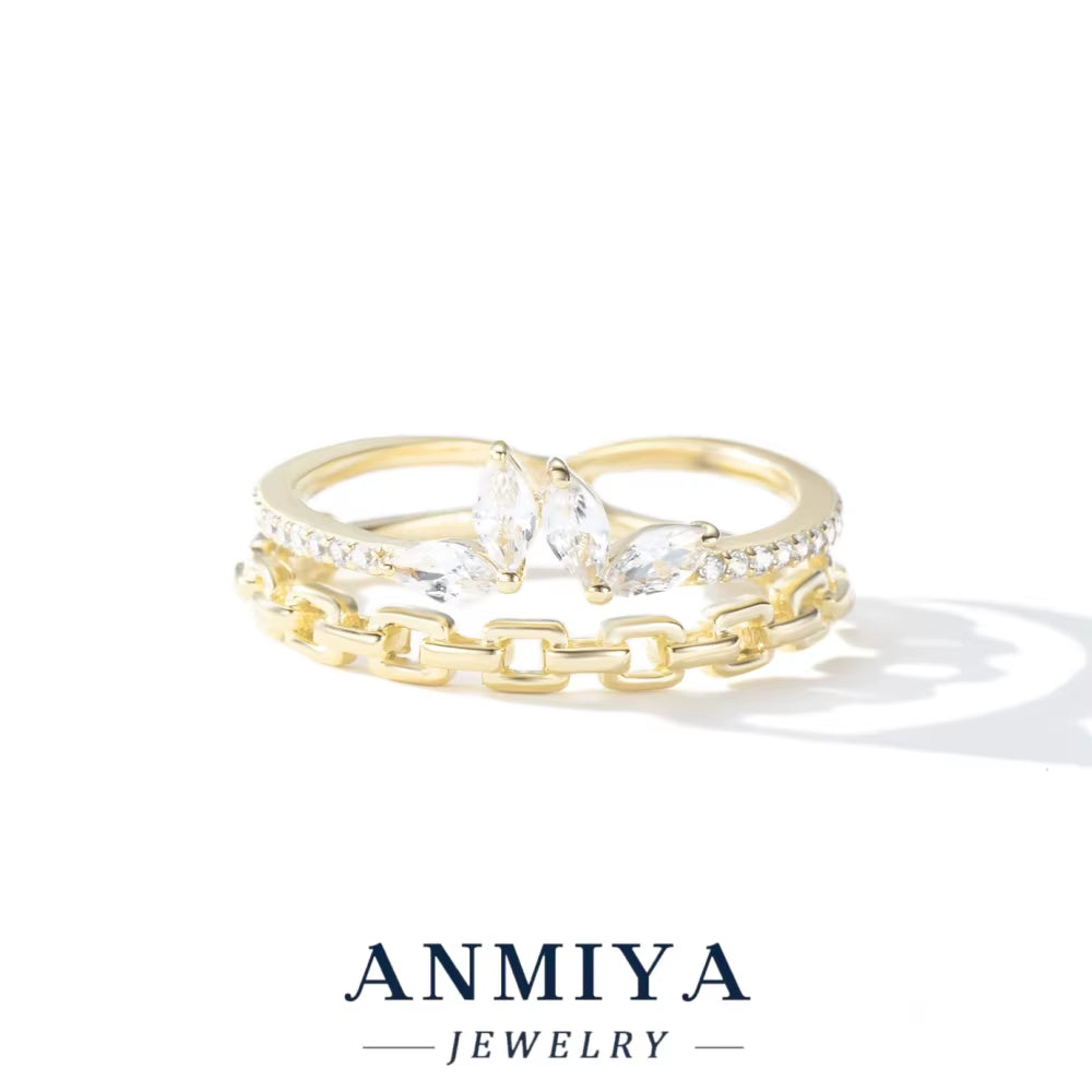 Trendy Bohemian Floral Layered Silver Ring Tarnish-Resistant 925 Silver Festival Jewelry for Bulk Purchases