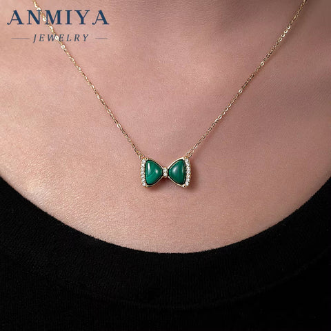 925 Sterling Silver Jewelry: Malachite Necklace, Crafted for Durability and Style