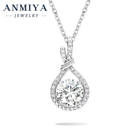 Certified Moissanite 925 Silver Jewelry Set - Genuine Necklace, Authentic Sterling Silver 925 Jewelry Gift