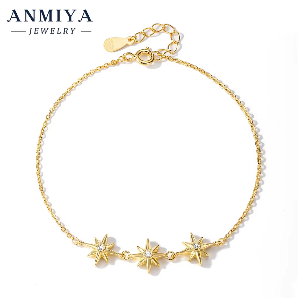 925 Sterling Silver Jewelry Lucky Clover Star Bracelet Adjustable Chain for Daily Wear Silver Clover Bracelet