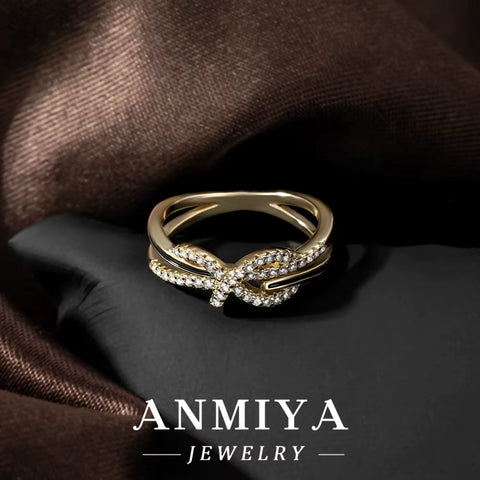 Symbolic Love Knot Pattern Ring Premium 925 Sterling Silver Anniversary Promise Jewelry Matching Couple Rings for Bulk Purchase