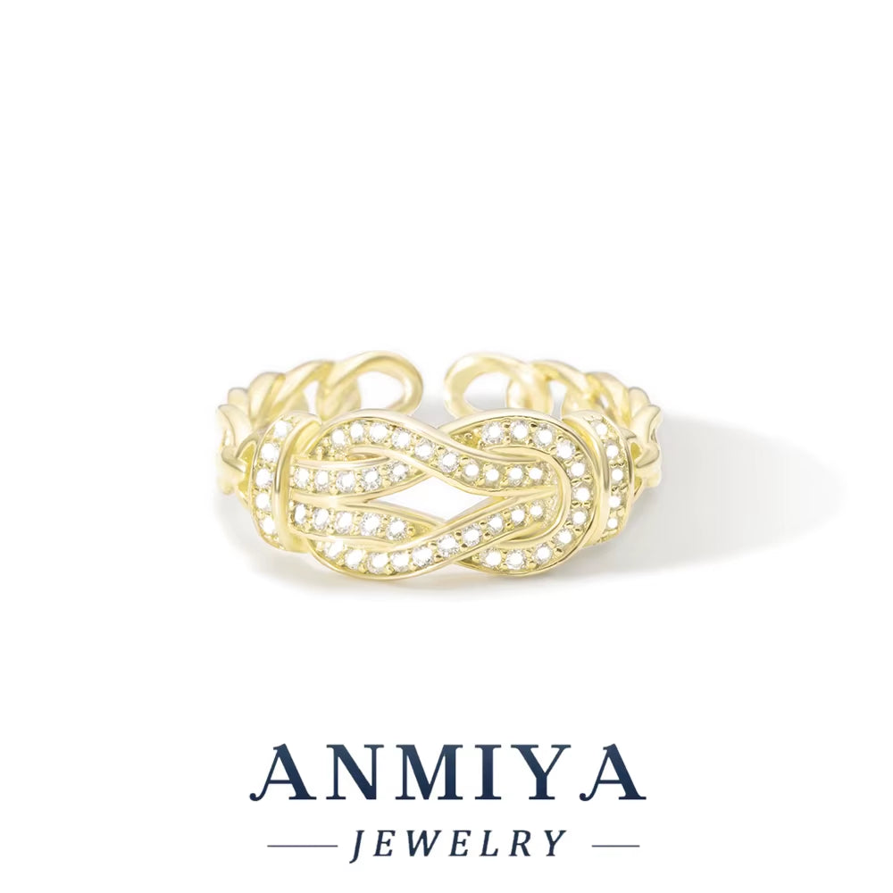 Fashion Jewelry 925 Sterling Silver Stacked Wear Ring Jewelry for Women 18K Gold Plated 925 Silver Wedding Engagement Rings