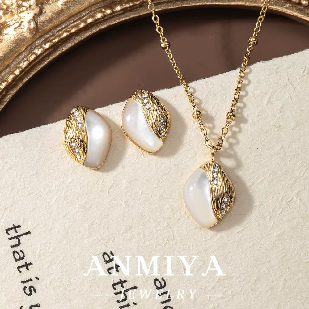 Luxury Silver 925 Set - 925 Necklace & Earring Jewelry Set for Women, Hypoallergenic Sterling Silver Gift