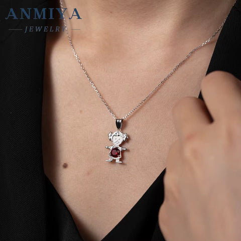 Manufacturer Custom Wholesale Necklace Trendy Child Shape Necklace for Girl Children