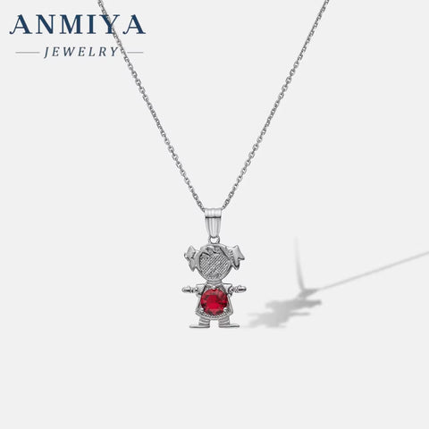 Manufacturer Custom Wholesale Necklace Trendy Child Shape Necklace for Girl Children