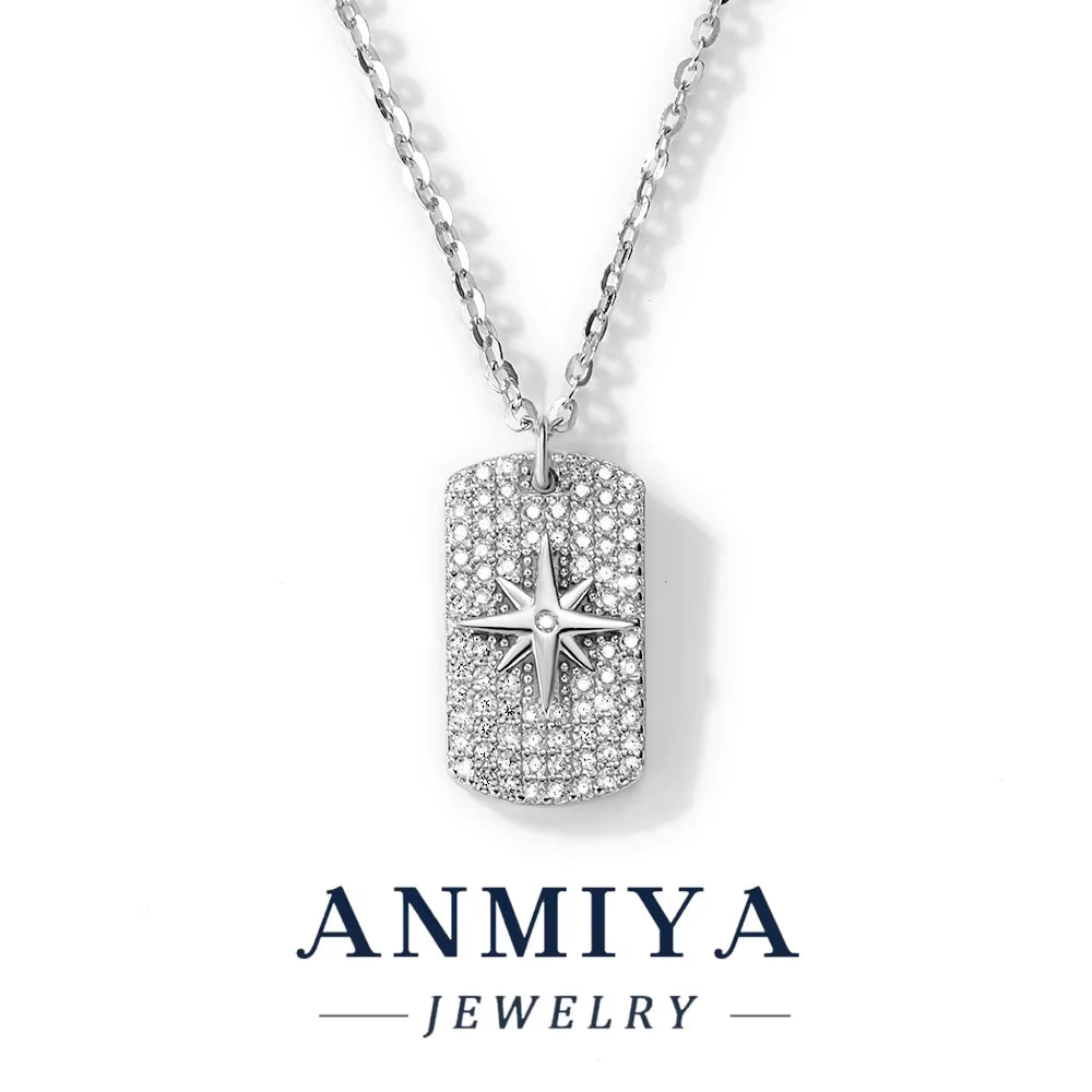 Best Selling 18K Gold-Plated North Star Pendant Necklace Cubic Zirconia Stylish 925 Sterling Silver Dazzling Necklace