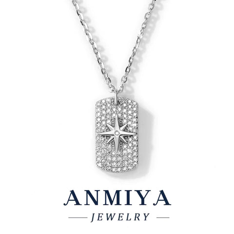Best Selling 18K Gold-Plated North Star Pendant Necklace Cubic Zirconia Stylish 925 Sterling Silver Dazzling Necklace