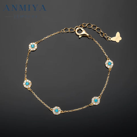 New Arrival 925 Silver 18K Gold Plated Zircon Ladies Fine Jewelry Sterling 925 Silver Bracelet for Bestfriend