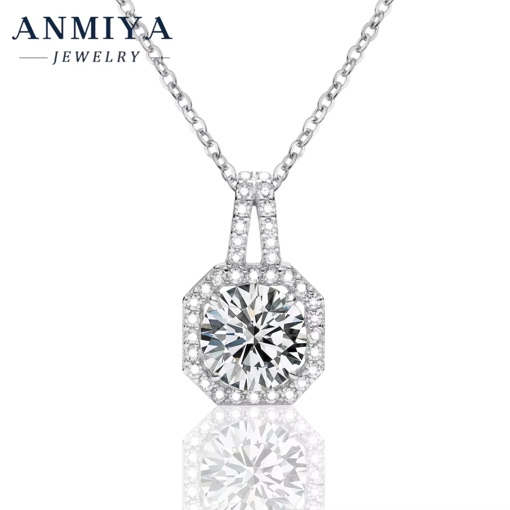 925 Sterling Silver & Moissanite Jewelry Set - Elegant Earring Necklace Combo, Silver 925 Jewelry with Genuine Moissanite