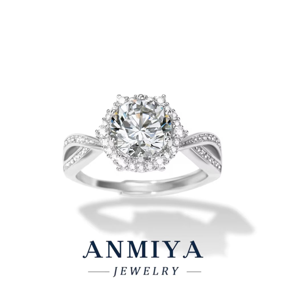 Soulmate Silver Jewelry - Matching 925 Sterling Silver Moissanite Couple Rings with Coordinates Engraving