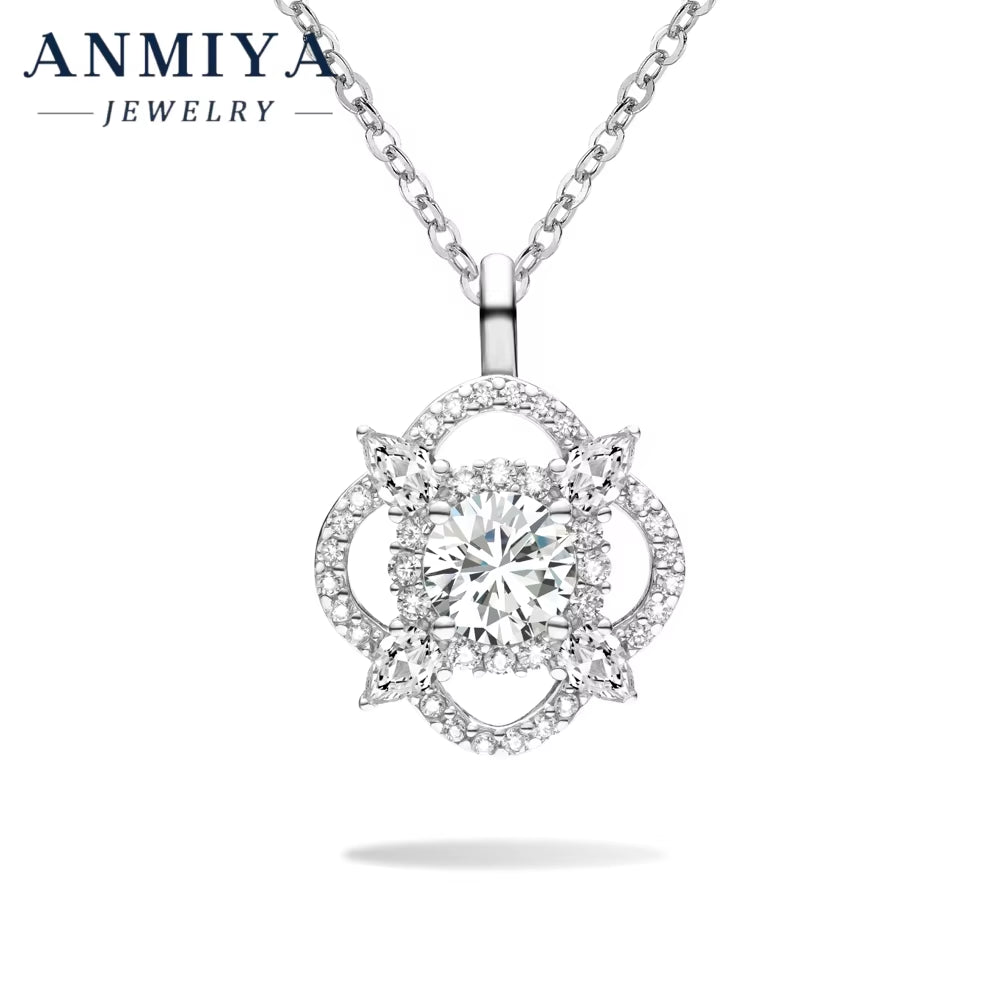 GRA Certified Moissanite 925 Silver Jewelry - Matching Earring Necklace Set, Premium Sterling Silver Jewelry Package