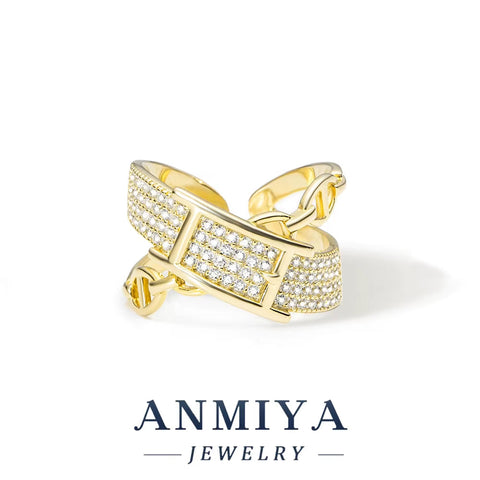 Fashion Jewelry 925 Sterling Silver Stacked Wear Ring Jewelry for Women 18K Gold Plated 925 Silver Wedding Engagement Rings