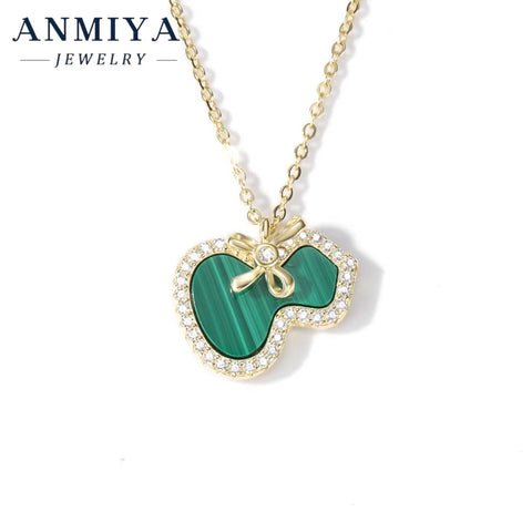 925 Sterling Silver Jewelry: Malachite Necklace, Crafted for Durability and Style