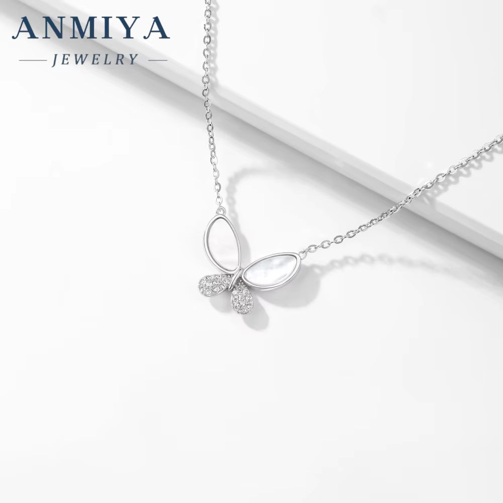 New Design Unique Butterfly Design Shape Crafted 925 Sterling Silver Necklaces for Women Gift