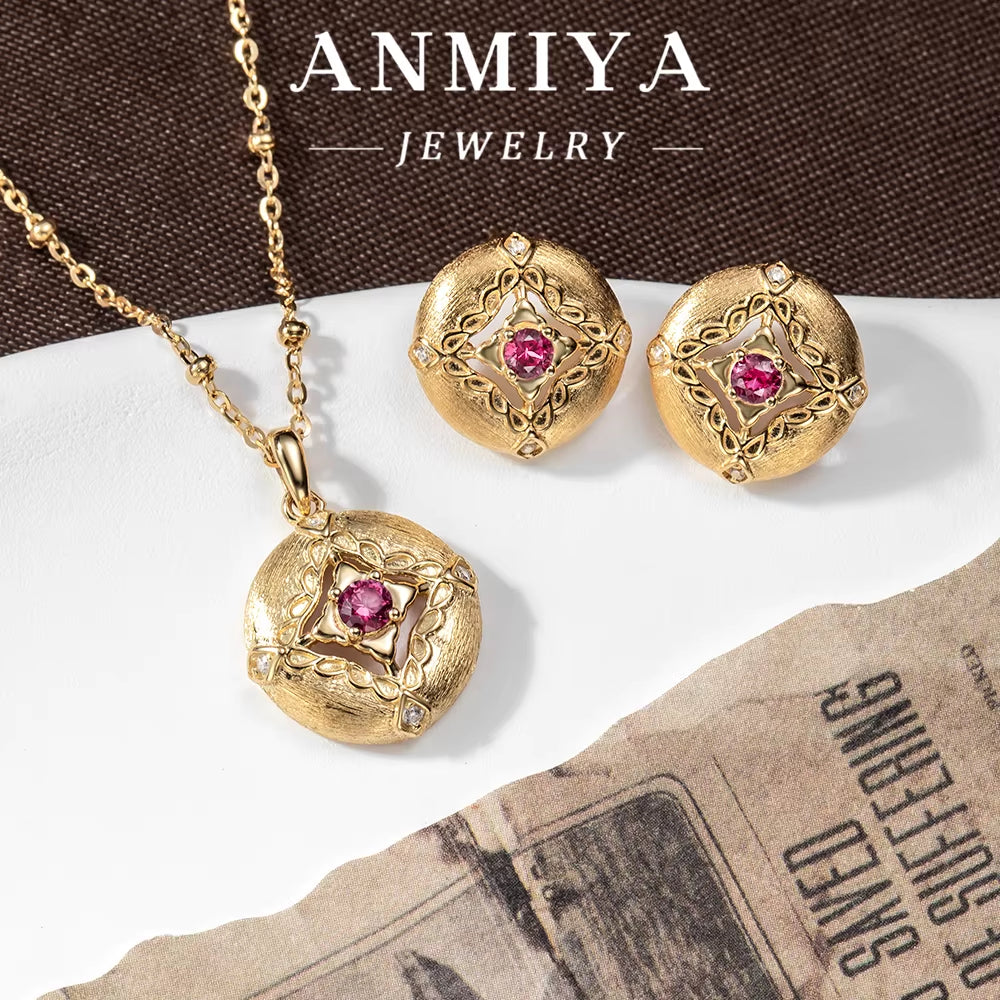 925 Geometric Necklace Jewelry Set - Silver 925 Matching Earrings, Sterling Silver Gift for Her