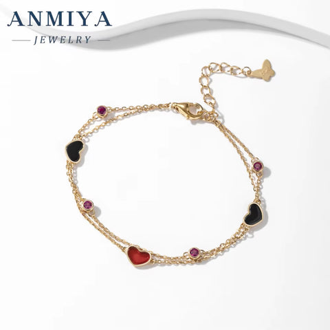 INS Hot Sales Heart Shape Zircon Fashion Jewelry Silver 925 Bracelet for Lover Friendship Couple