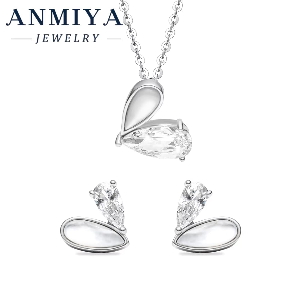 Adjustable Layering Silver Jewelry: Stackable Heart Charms with Opal and Zircon Accents for Customizable Styling