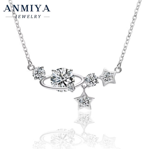 925 Silver Jewelry with Moissanite - Sterling Silver Earrings & Necklace Set, Moissanite 925 Jewelry Gift for Women