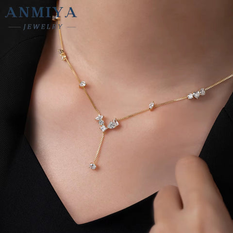 Zircon Pendent Silver Designer Minimalist Necklace 925 Sterling Silver Fashion Jewelry Necklaces for Women