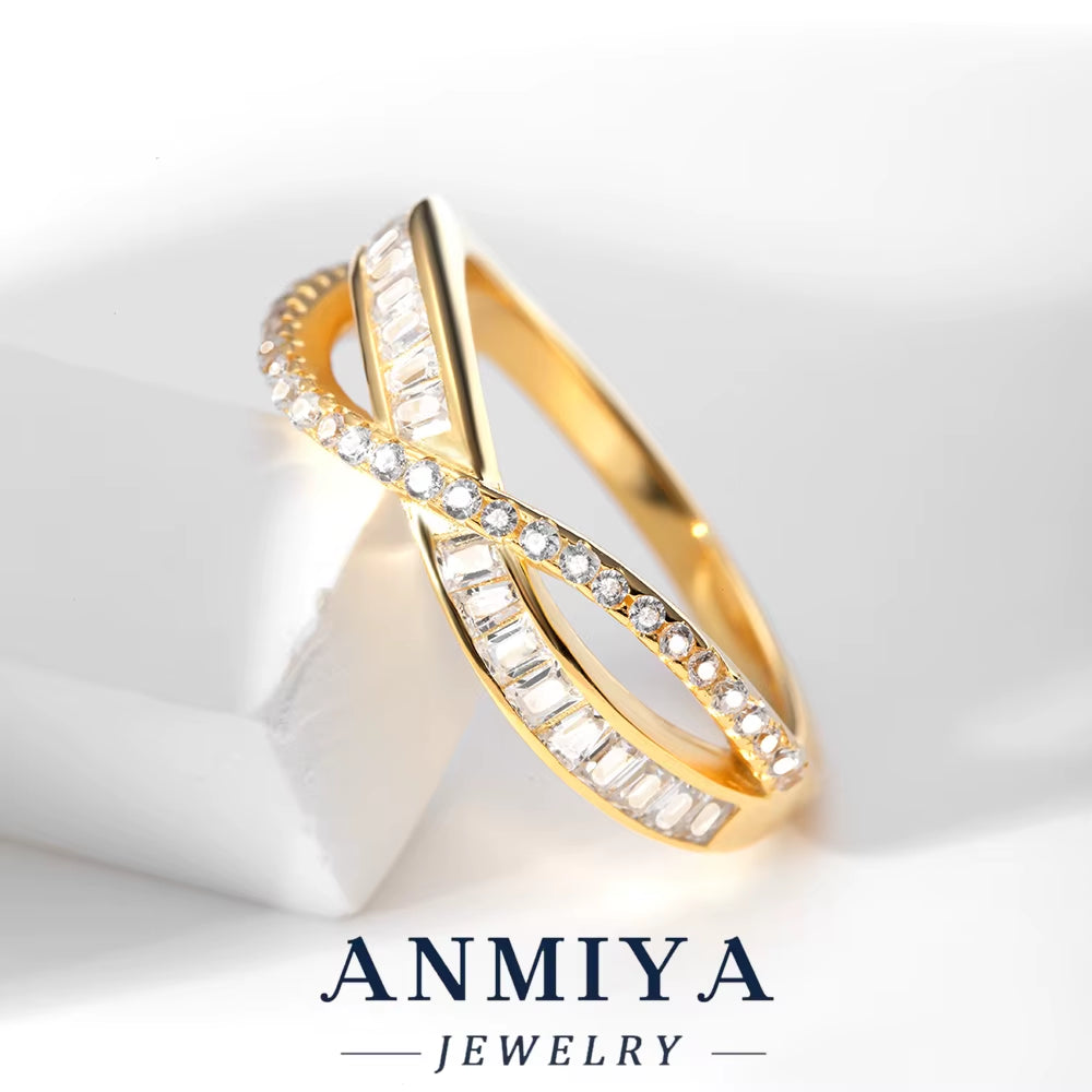 Mobius Strip Themed Silver Jewelry Ring with Assorted Shape Zircons Unique Design Fashion Accessory