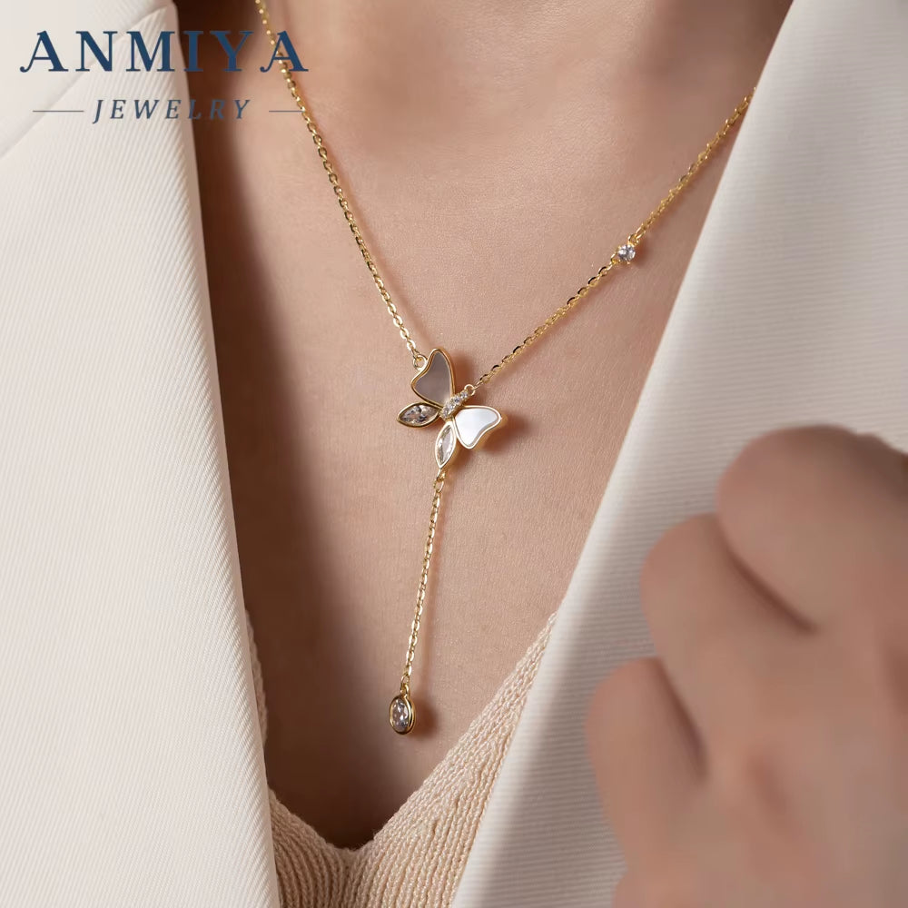 Women'S Fashion Sterling Silver Pendant Necklaces Elegant Jewelry for Anniversary Occasion