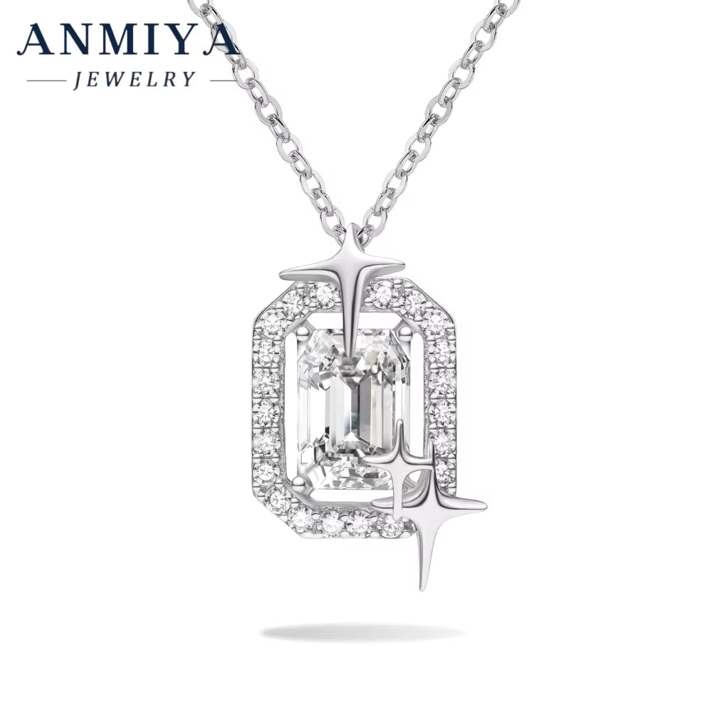 Moissanite Enhanced 925 Silver Jewelry - Premium Earrings & Necklace Set, Sterling Silver 925 Jewelry Gift Collection