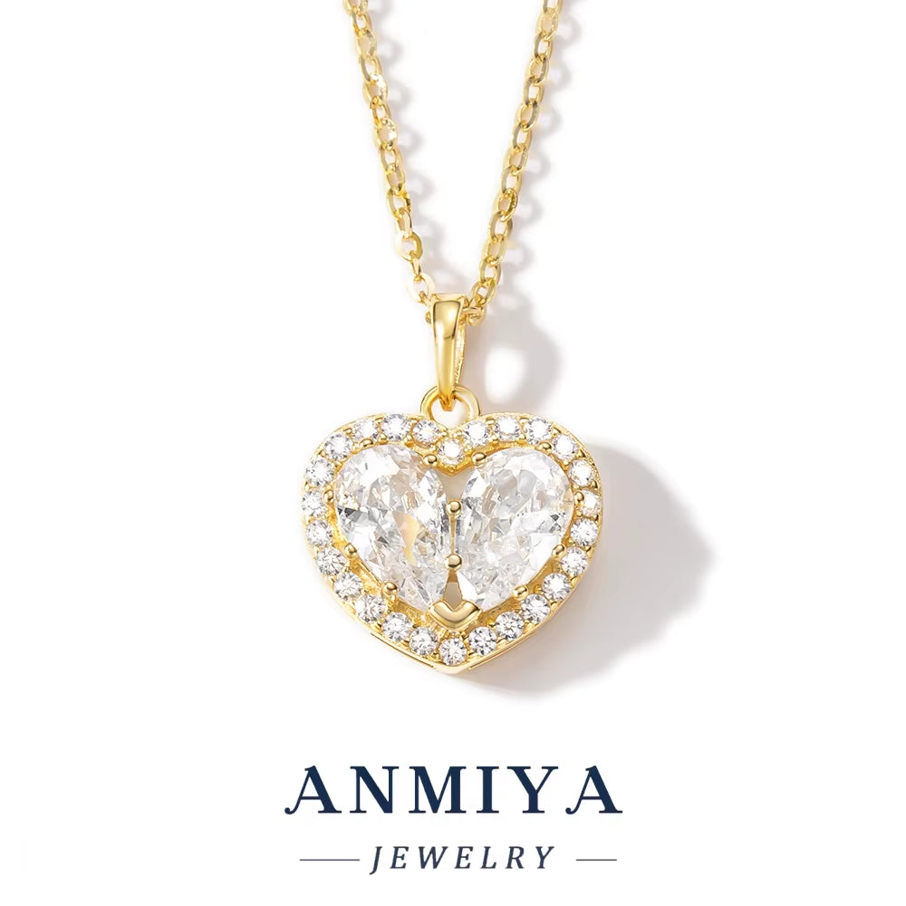 Everyday Silver 925 Jewelry Set, Versatile Heart Sterling Silver Necklace & Earring, Casual Jewelry