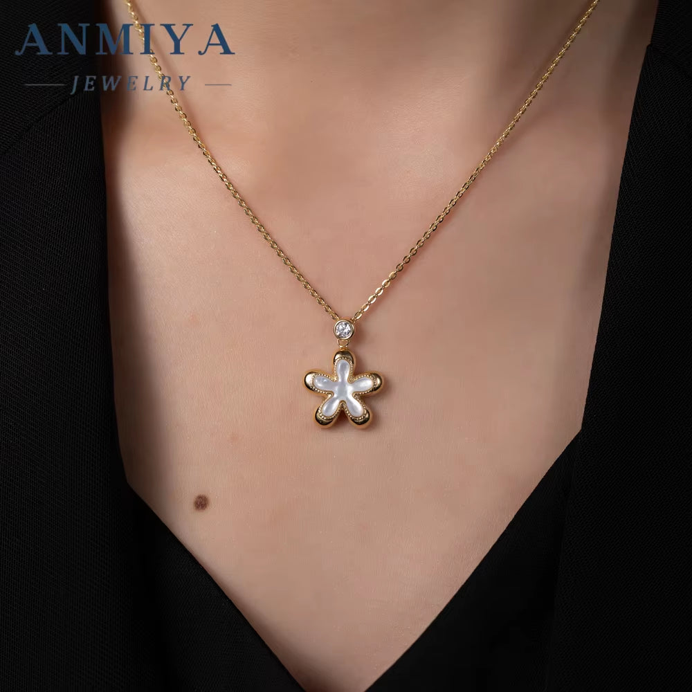 INS Hot Sale 925 Sterling Silver Luxury Four Leaf Flower Earrings Necklace Set for Parties Gifted Zircon Stones Crafted Ladies