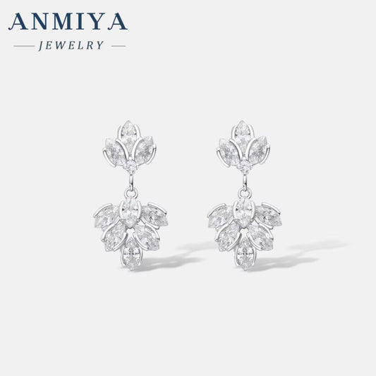 Wholesale Earrings Women S925 Silver Cubic Zirconia Stud Earrings for Women Fashion Jewlery