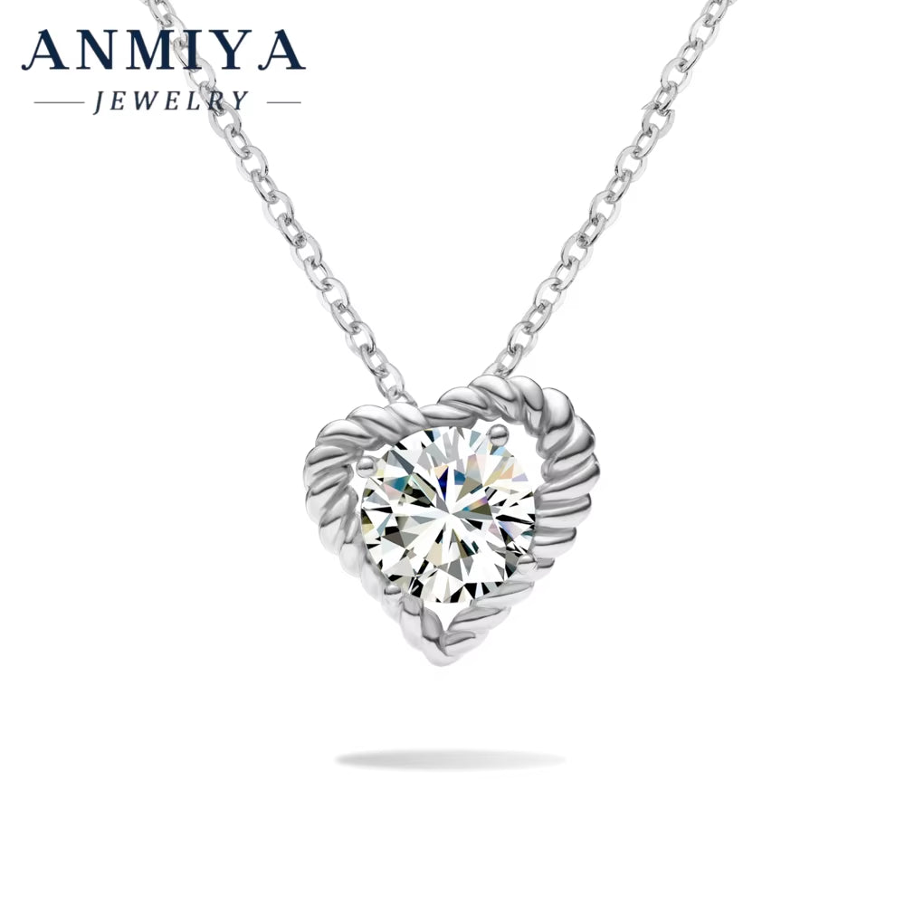 Hypoallergenic 925 Silver Moissanite Jewelry - Earring and Necklace Set, Sterling Silver 925 Jewelry Premium Collection