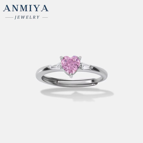 Manufacturer Luxury Beautiful Chunky Zircon 925 Silver Green Pink Blue Colorful Zircon Ring Set for Gift