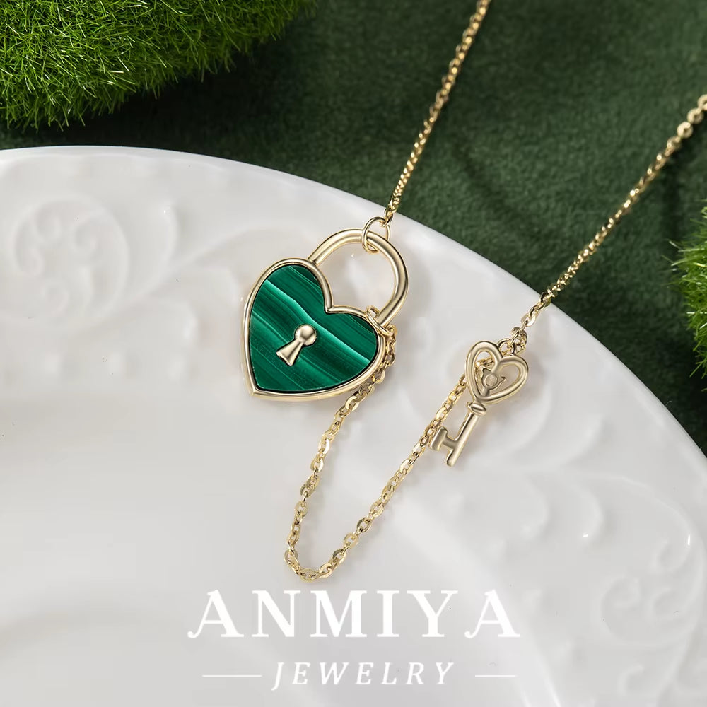 925 Sterling Silver Jewelry: Malachite Necklace, Perfect for Everyday Wear and Special Events