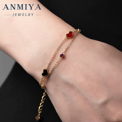 INS Hot Sales Heart Shape Zircon Fashion Jewelry Silver 925 Bracelet for Lover Friendship Couple