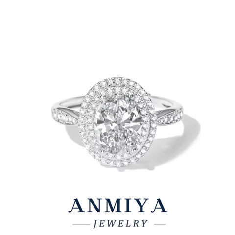 Art Deco Silver Jewelry - 925 Sterling Silver Moissanite Ring with Geometric Patterns for Modern Women'S Fashion Accessories