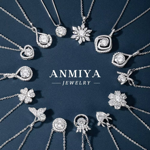 Moissanite Accent 925 Silver Jewelry - Luxury Earring Necklace Set, Anniversary Gift Silver 925 Jewelry Collection