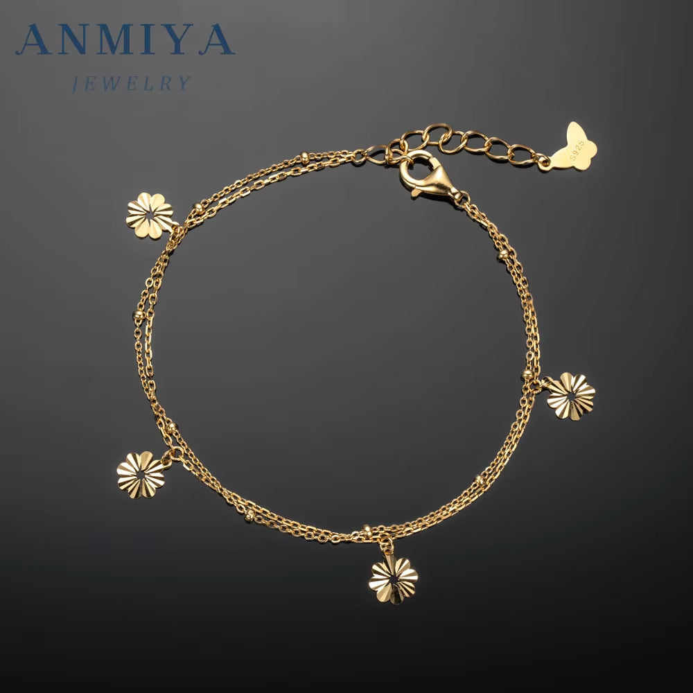 New Design Gold 18K 925 Silver Chain Bracelets Women Fashion Luxury Hand Chain Bracelet for Girls