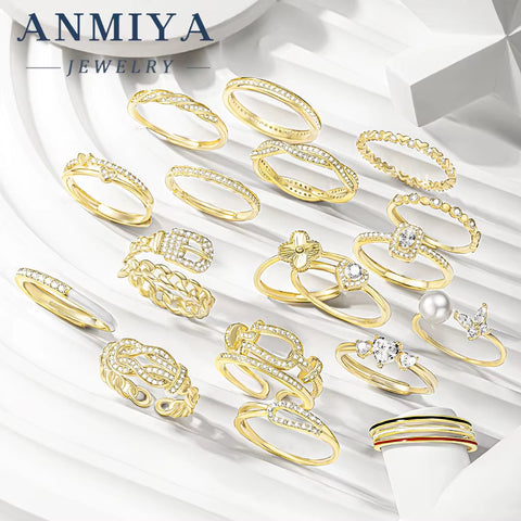 Simple Fashion Jewelry 925 Sterling Silver Plain Circle Ring Set for Women INS Style Niche Light Luxury Personality Base Ring