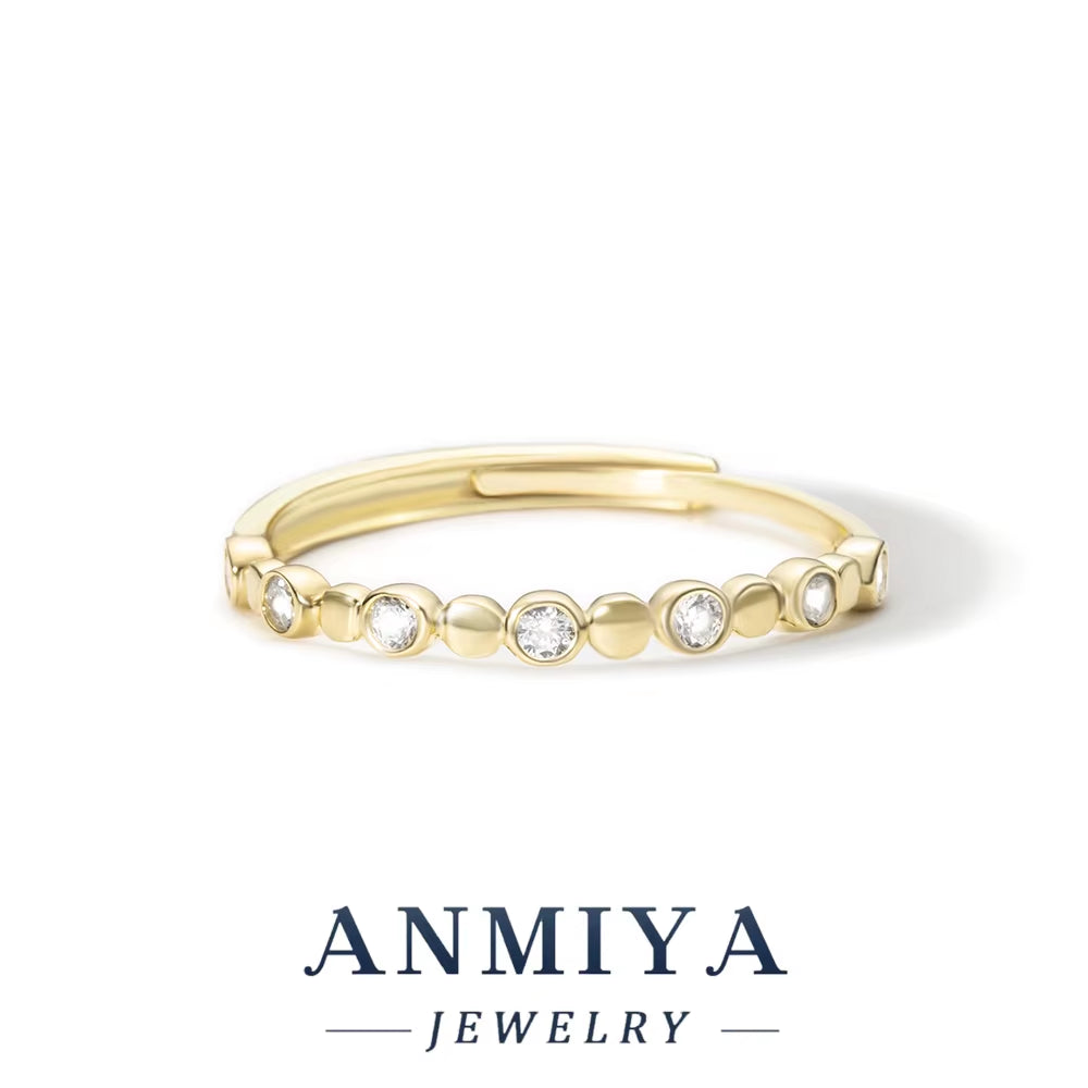 Fashion Jewelry 925 Sterling Silver Stacked Wear Ring Jewelry for Women 18K Gold Plated 925 Silver Wedding Engagement Rings