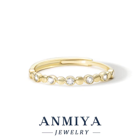 Fashion Jewelry 925 Sterling Silver Stacked Wear Ring Jewelry for Women 18K Gold Plated 925 Silver Wedding Engagement Rings