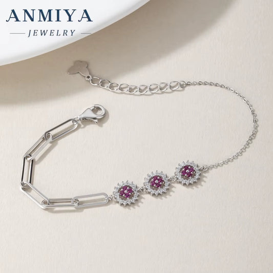 Fashion Jewelry Four Leaf Grass Bracelet 925 Sterling Silver Plated18K Gold Hollow Purple Women'S Four Clover Charm Bracelet