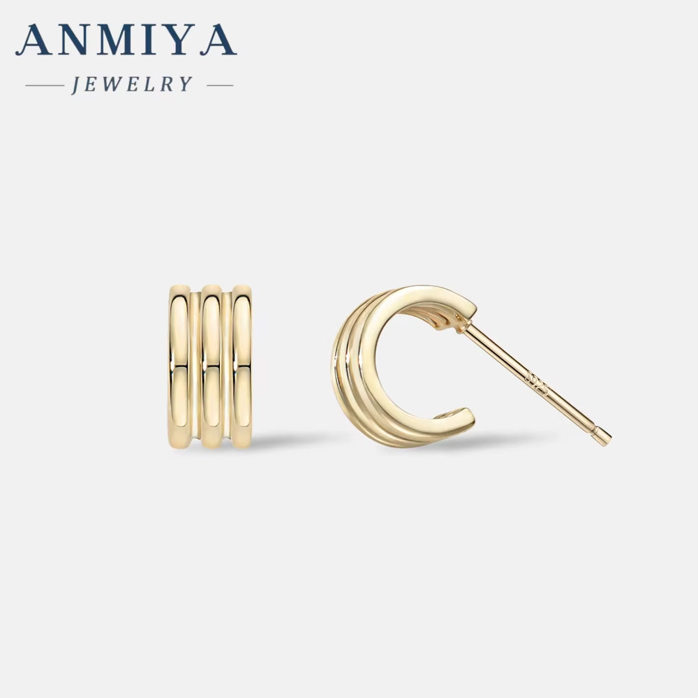 Fine Jewelry Earrings High Quality Fashion Jewelry Inspired Designer Stud Earrings 18K Gold Plated Earrings