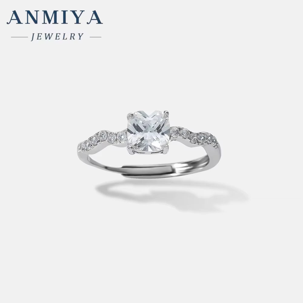 Jewelry Cubic Zirconia Engagement Wedding 925 Sterling Silver Oval Rings for Girls Engagement Rings