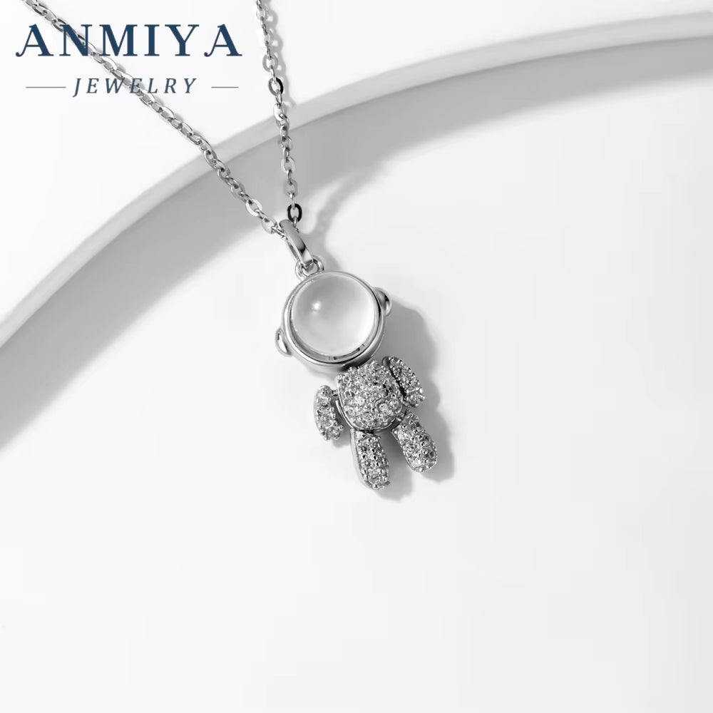 Hot Selling Fashion Jewelry 925 Sterling Silver Astronaut Spaceman Charm Pendant with 3D Effect