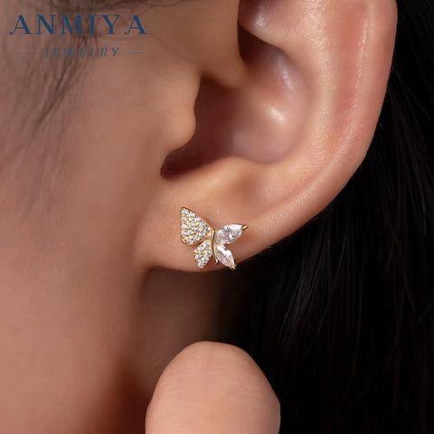 Butterfly Woman Necklace 18K Gold Plated Butterfly with Zircon Tassel Women'S Exquisite Butterfly Necklace 925 Silver