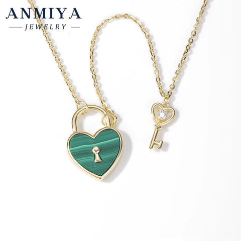 925 Sterling Silver Jewelry: Malachite Necklace, Perfect for Everyday Wear and Special Events