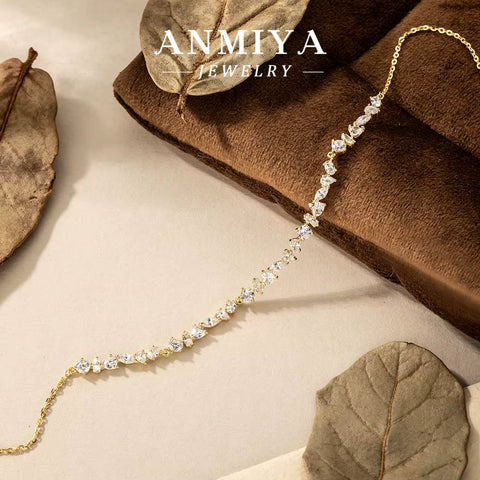 925 Sterling Silver Fashion Jewelry Girls Heart round Zircon Temperament Collarbone Necklace for Valentine'S Day