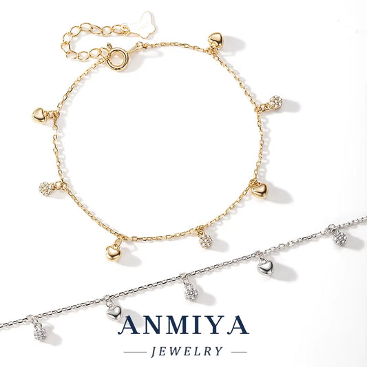 Wholesale Silver Jewelry Whimsical Clover Bracelet Multi-Heart & Floral Charms for Bridal Boutique Suppliers