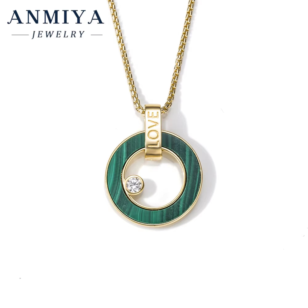 Malachite 925 Necklace: a Statement Piece of Silver Jewelry for Modern Women