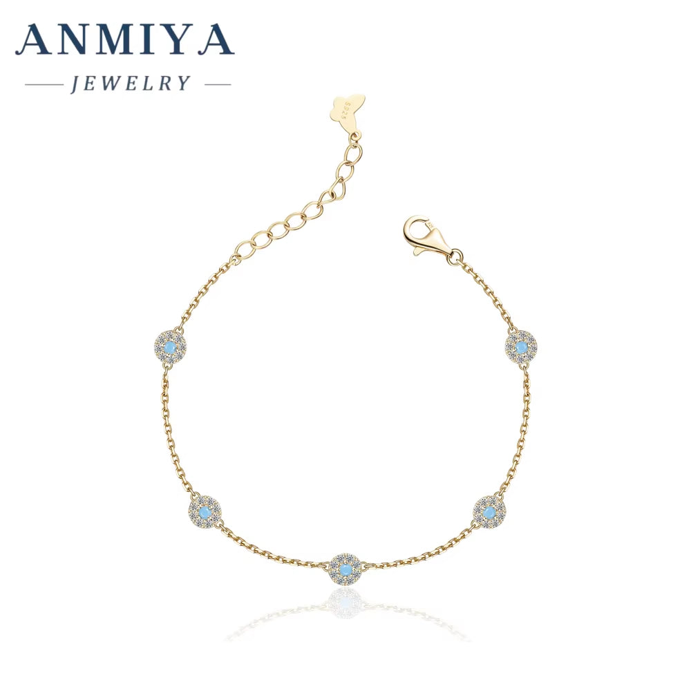 New Arrival 925 Silver 18K Gold Plated Zircon Ladies Fine Jewelry Sterling 925 Silver Bracelet for Bestfriend